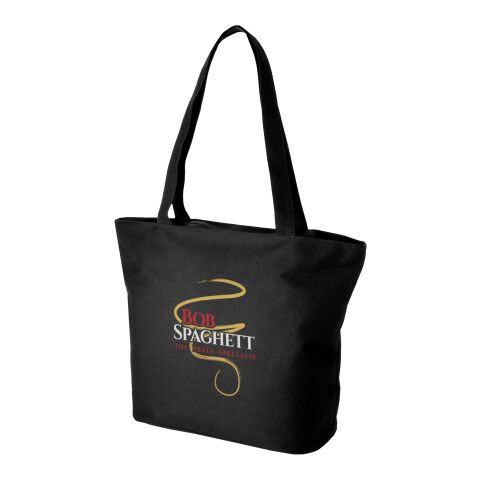 48h Express-Druck Werbeartikel Panama Tragetasche – schwarz – mit Logo bedruckt