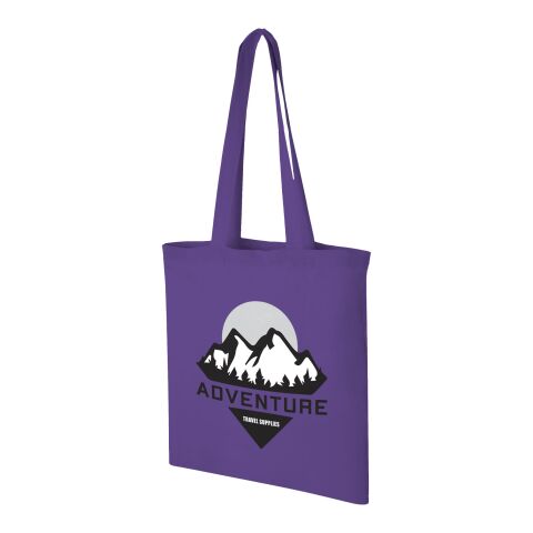 Werbeartikel Carolina Baumwoll Tragetasche – flieder – mit Logo bedruckt