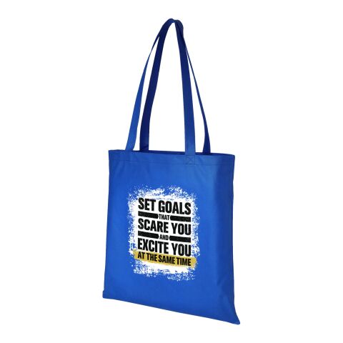 Werbeartikel Zeus Non Woven Kunststoff-Tragetasche – royalblau – mit Logo bedruckt