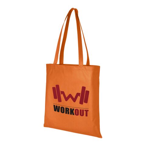 Werbeartikel Zeus Non Woven Kunststoff-Tragetasche – orange – Einkaufstasche / Werbetasche mit Logo bedruckt