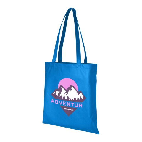 Werbeartikel Zeus Non Woven Kunststoff-Tragetasche – processblau – mit Logo bedruckt
