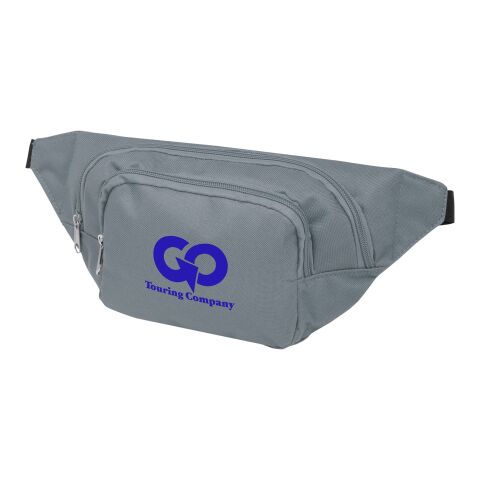 Werbeartikel Santander Gürteltasche – grau – Bauchtasche / Gürteltasche mit Logo bedruckt