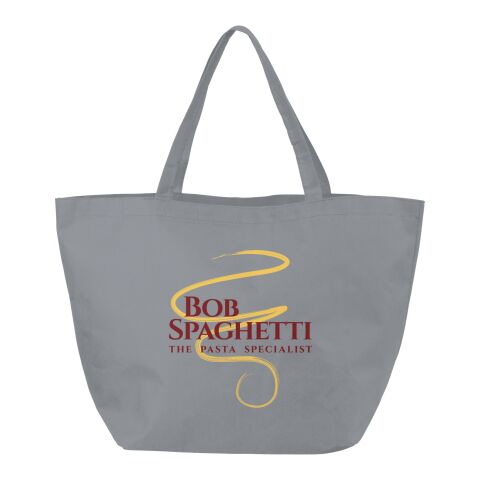 Werbeartikel Maryville NonWoven Shopper – grau – mit Logo bedruckt
