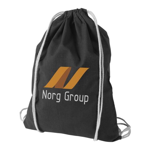 Werbeartikel Oregon Sportbeutel | schwarz | mit Logo bedrucken