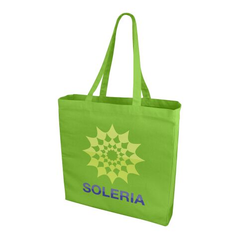 Werbeartikel Odessa Baumwoll Tragetasche, limone, mit Logo bedrucken. Hochwertig und günstig.