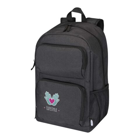 Mitarbeitergeschenk Graphite Deluxe Laptop-Rucksack – heather charcoal – mit Logo bedruckt 48h Express-Druck für 15,6 Zoll Laptops
