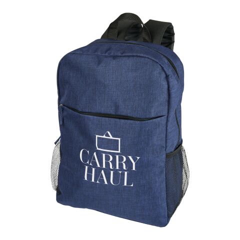 Werbeartikel Heathered 15,6" Laptop-Rucksack – heather navy – mit Logo bedruckt