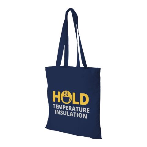 Werbeartikel Peru Tragetasche 180 g/m² – navy – mit Logo bedruckt