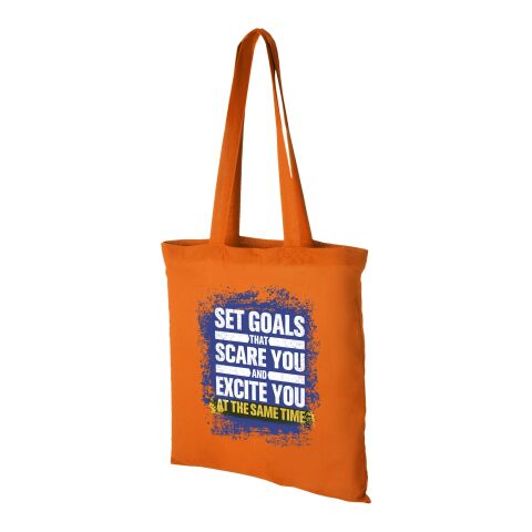 Werbeartikel Peru Tragetasche 180 g/m² – orange – mit Logo bedruckt