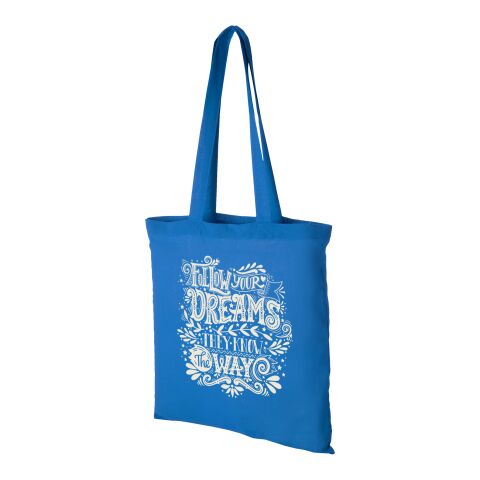 Werbeartikel Peru Tragetasche 180 g/m² – processblau – mit Logo bedruckt