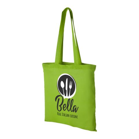 Werbeartikel Peru Tragetasche 180 g/m² – lindgrün – mit Logo bedruckt