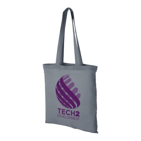 Werbeartikel Peru Tragetasche 180 g/m² – grau – mit Logo bedruckt