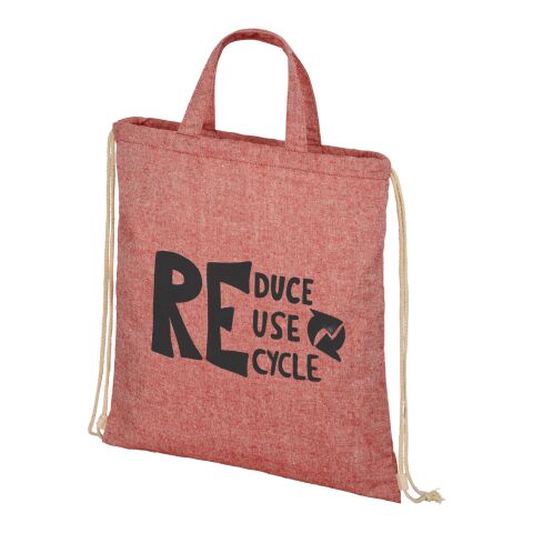 Pheebs Rucksack mit Kordelzug aus recycelter Baumwolle, 210 g/m² Standard | hellrot | ohne Werbeanbringung | Nicht verfügbar | Nicht verfügbar | Nicht verfügbar