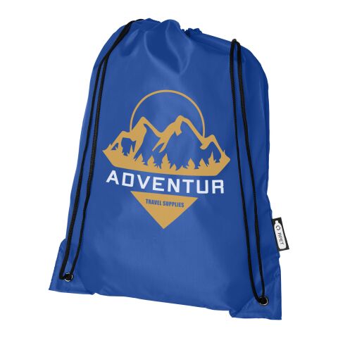 Nachhaltiger Werbeartikel Oriole Kordelzugrucksack aus RPET – royalblau