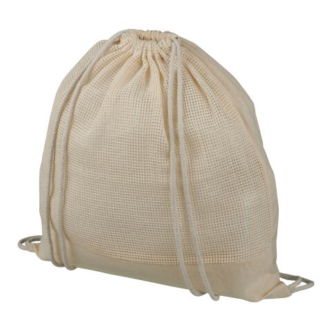 Maine Rucksack mit Kordelzug aus Baumwollgewebe Standard | beige | ohne Werbeanbringung | Nicht verfügbar | Nicht verfügbar