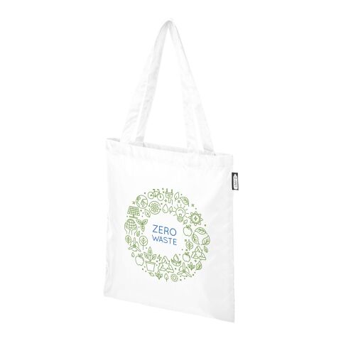 Werbeartikel Sai RPET Tragetasche – absolutes weiß – Einkaufstasche / Werbetasche mit Logo bedruckt