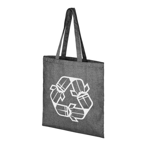 Pheebs Tragetasche aus recycelter Baumwolle,  210 g/m² Standard | heather schwarz | ohne Werbeanbringung | Nicht verfügbar | Nicht verfügbar | Nicht verfügbar