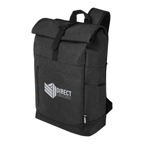Werbeartikel Hoss 15,6" Rolltop Laptop-Rucksack | Heather Charcoal | mit Logo bedrucken