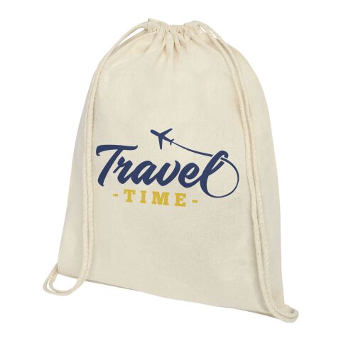 Werbeartikel Oregon 140 g/m² Sportbeutel aus Baumwolle | natural | mit Logo bedrucken