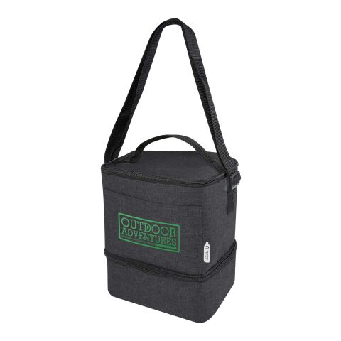 Werbeartikel Tundra rPET Lunch Kühltasche für 9 Dosen – Heather Charcoal – mit Logo bedruckt
