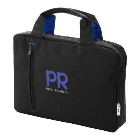 Werbeartikel Detroit rPET Konferenztasche – royalblau-schwarz – Umhängetaschen / Schultertaschen & Laptoptaschen mit Logo bedruckt