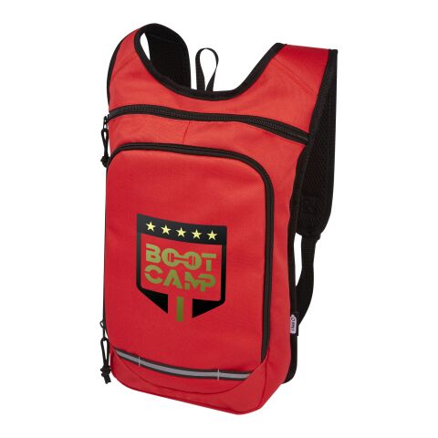 Werbeartikel Trails GRS Recycled PET Outdoor Rucksack 6,5 L | rot | mit Logo bedrucken