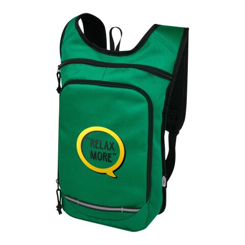 Werbeartikel Trails GRS Recycled PET Outdoor Rucksack 6,5 L | grün | mit Logo bedrucken
