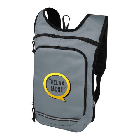Werbeartikel Trails GRS Recycled PET Outdoor Rucksack 6,5 L | grau | mit Logo bedrucken