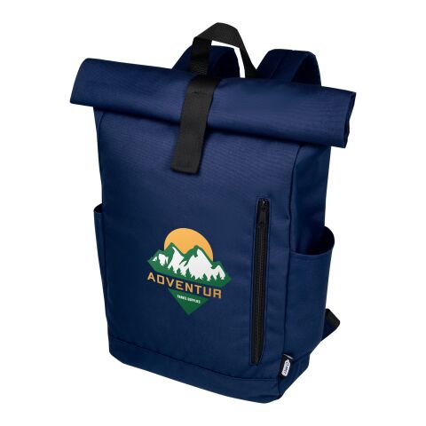 Byron 15,6&quot; GRS Recycled PET Roll-Top Rucksack 18 L Standard | navy | ohne Werbeanbringung | Nicht verfügbar | Nicht verfügbar | Nicht verfügbar