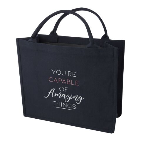 Kundengeschenk Tragetasche Page – navy – mit 48h Express-Logodruck 500g/m² Cyclo -Recyclingfasern Aware -Tracer nachhaltige Stofftasche