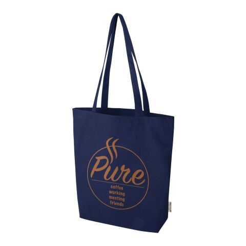 48h Express-Druck Werbeartikel Florida 270 g/m² Tragetasche 10 L – navy – mit Logo bedruckt