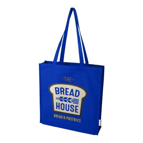 Werbeartikel Florida 270 g/m² Tragetasche mit Seitenfalten 14 L – royalblau – mit Logo bedruckt