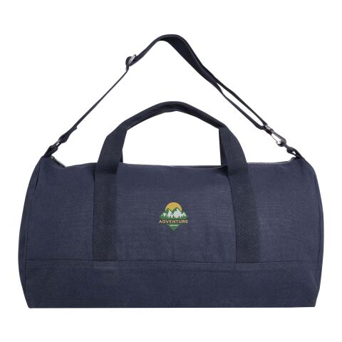 Werbeartikel Porter 500 g/m² Aware recycelte Reisetasche 50 L – navy – mit Logo bedruckt