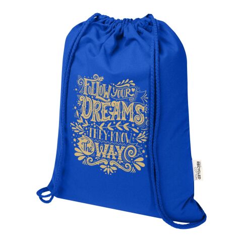 Giveaway Turnbeutel Oregon Blend – royalblau – mit 48h Express-Druck 5 l nachhaltiger Sportbeutel für praktische Messe-Werbemittel