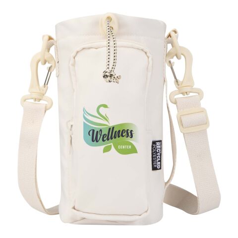 48h Express-Druck Nachhaltiger Werbeartikel Trip Aware Recycelte Reisetasche für Flaschen 2 L – offwhite – mit Logo bedruckt