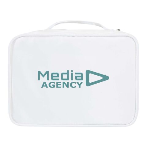 Werbeartikel Muse GRS RPET Make-up Organiser – offwhite – mit Logo bedruckt