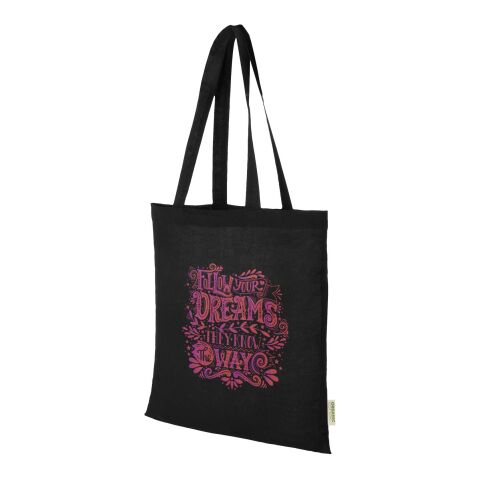 Werbeartikel Odisha 140 g/m² OCS Bio-Tragetasche 7L – schwarz – mit Logo bedruckt