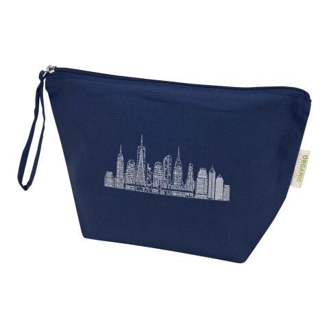 Werbeartikel Odisha 180 g/m² OCS Bio-Zubehörtasche 3 L – navy – Reisetaschen, Koffer, Trolleys & Gepäck mit Logo bedruckt