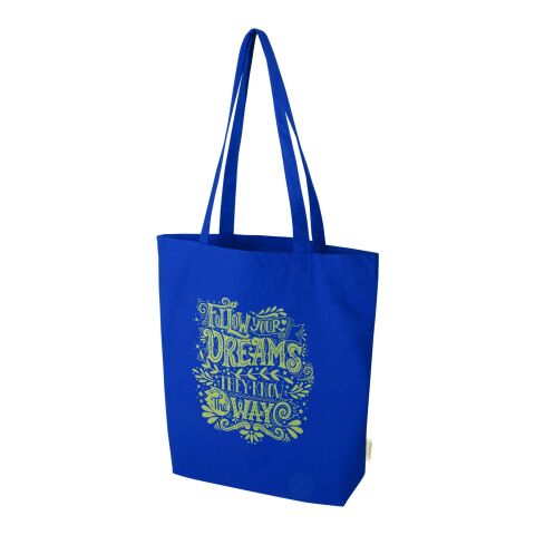 Werbeartikel Odisha 270 g/m² OCS Bio-Tragetasche 10 L – royalblau – mit Logo bedruckt