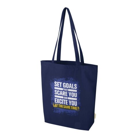 Werbeartikel Odisha 270 g/m² OCS Bio-Tragetasche 10 L – navy – mit Logo bedruckt