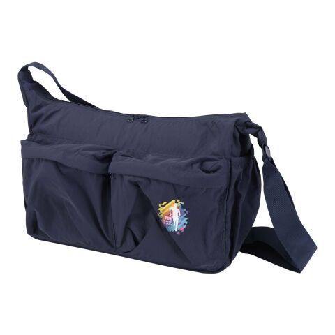 Calli 13" GRS Laptop Umhängetasche aus recyceltem Nylon navy