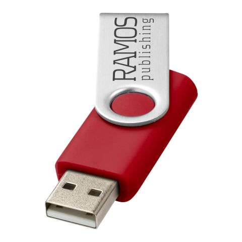 48h Express-Druck Werbeartikel Rotate Basic 2 GB USB-Stick – rot-silber – mit Logo bedruckt