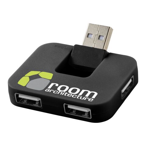 Gaia USB Hub mit 4 Anschlüssen Standard | schwarz | ohne Werbeanbringung | Nicht verfügbar | Nicht verfügbar