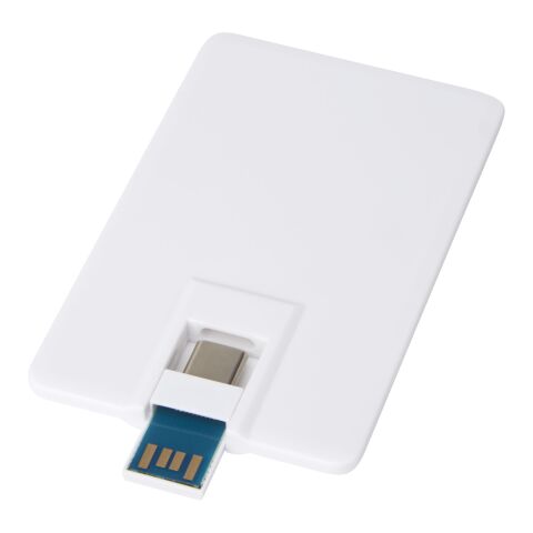 Duo slim 32 GB USB-Stick mit Typ-C und USB-A 3.0 Standard | Weiß | ohne Werbeanbringung | Nicht verfügbar | Nicht verfügbar