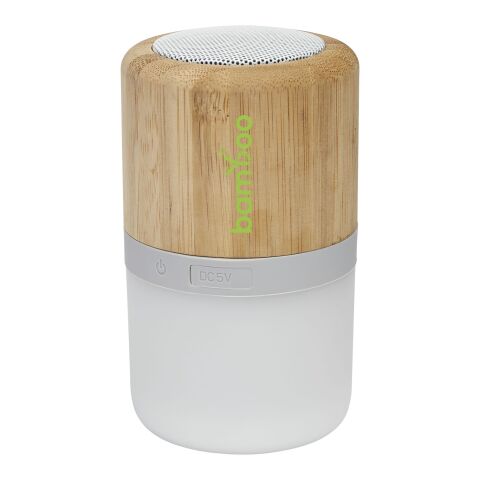 Aurea Bluetooth® Lautsprecher aus Bambus mit Licht Standard | beige | ohne Werbeanbringung | Nicht verfügbar | Nicht verfügbar
