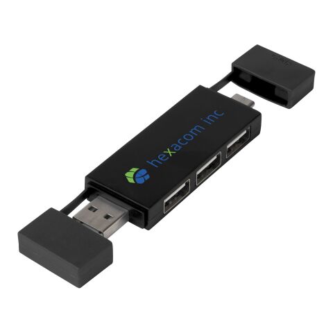 Mulan doppelter USB 2.0-Hub Standard | schwarz | ohne Werbeanbringung | Nicht verfügbar | Nicht verfügbar