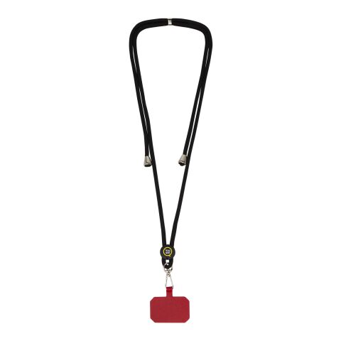 Werbeartikel Kubi Smartphone Lanyard – rot – mit Logo bedruckt