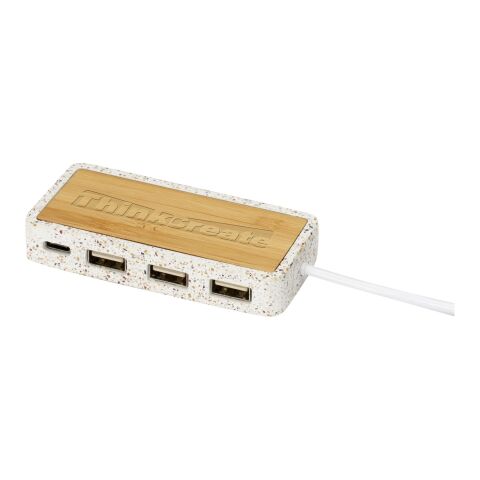 Terrazzo USB 2.0 Hub Standard | beige | ohne Werbeanbringung | Nicht verfügbar | Nicht verfügbar