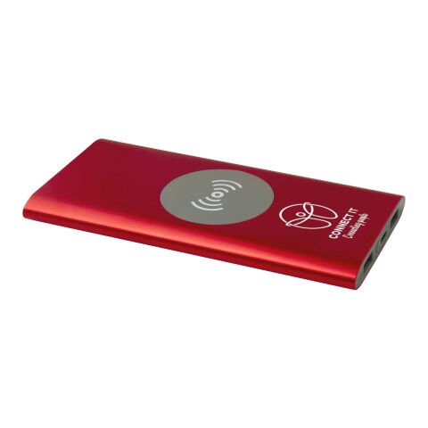 Juice 8000 mAh Typ-C kabellose Powerbank aus recyceltem Aluminium Standard | rot | ohne Werbeanbringung | Nicht verfügbar | Nicht verfügbar