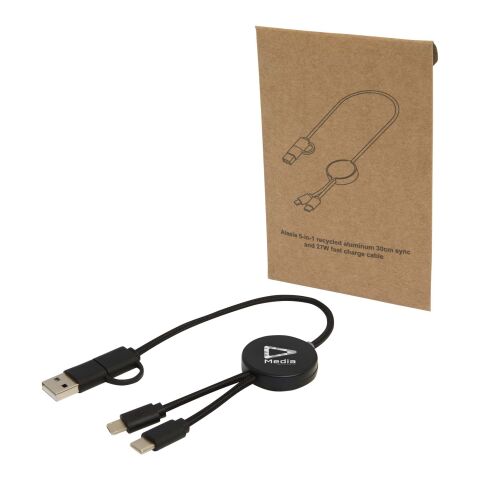 Citala 30 cm 5-in-1 Kabel aus recyceltem Kunststoff für Datenübertragung und 27W Schnellladung Standard | schwarz | ohne Werbeanbringung | Nicht verfügbar | Nicht verfügbar